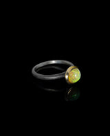 Sidabrinis žiedas su auksu ir opalu "Opalo uoga"