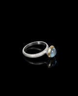 Sidabrinis žiedas su auksu ir topazu "Topazo uoga"