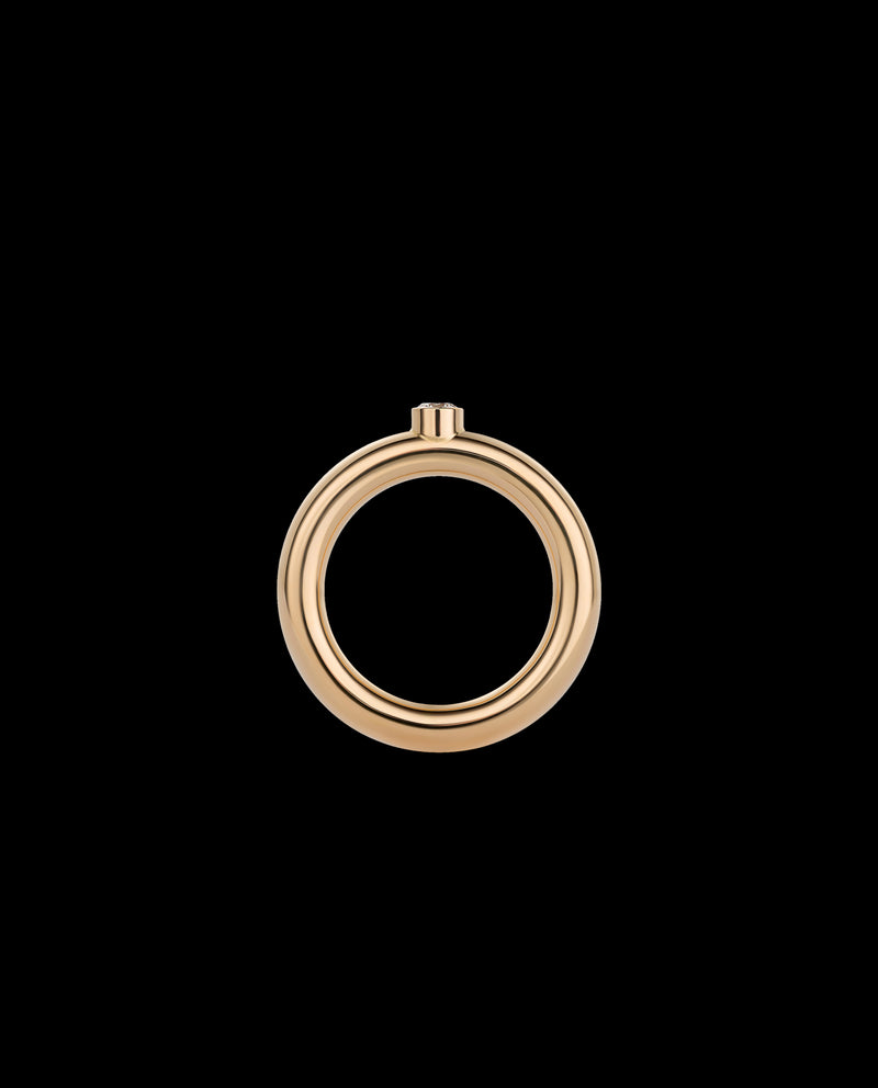 Auksinis žiedas su deimantu "Dikis"