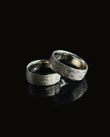 Balto aukso vestuviniai žiedai "Kartu bendru keliu"